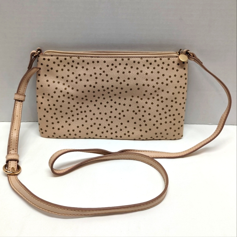 LC Lauren Conrad Crossbody Coral w/Gold Stars